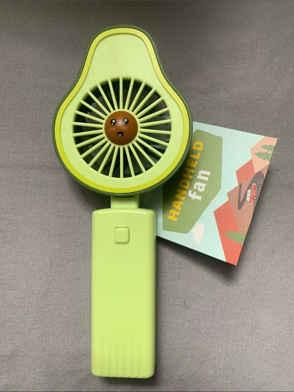🆕- Portable Handheld Avocado Fan — Light Green